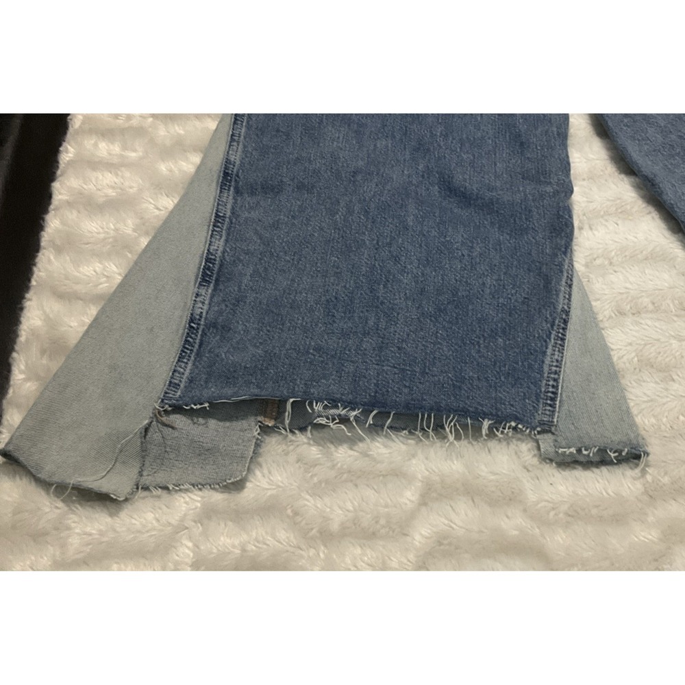Free People We The Free Women's Size 28 Ripple Wide-Leg Pieced Cropped Jeans - Picture 12 of 16